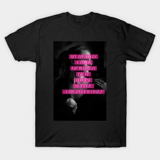 My Head Is A Hive Of Words That Won't Settle Virginia Woolf Quote T-Shirt